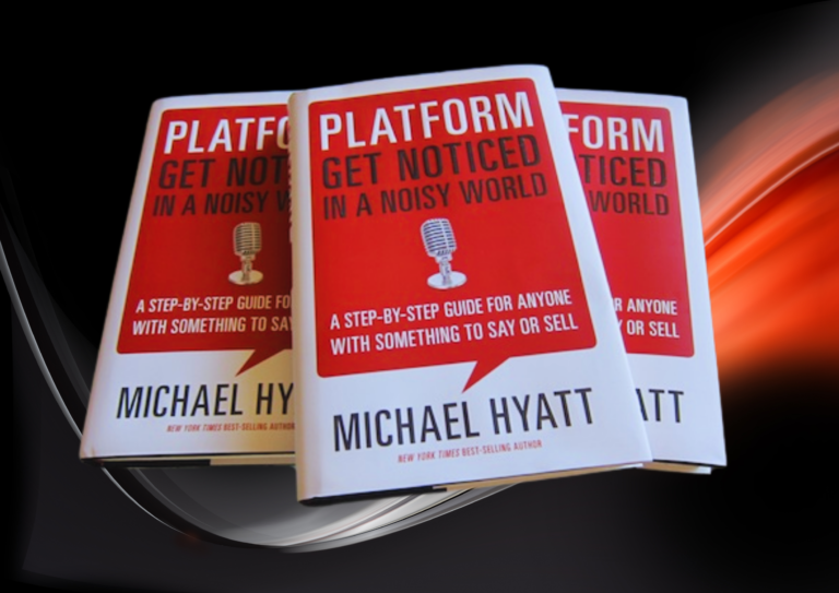 Three copies of Mychael Hyatt's bestselling book Platform Get Noticed In a Noisy World